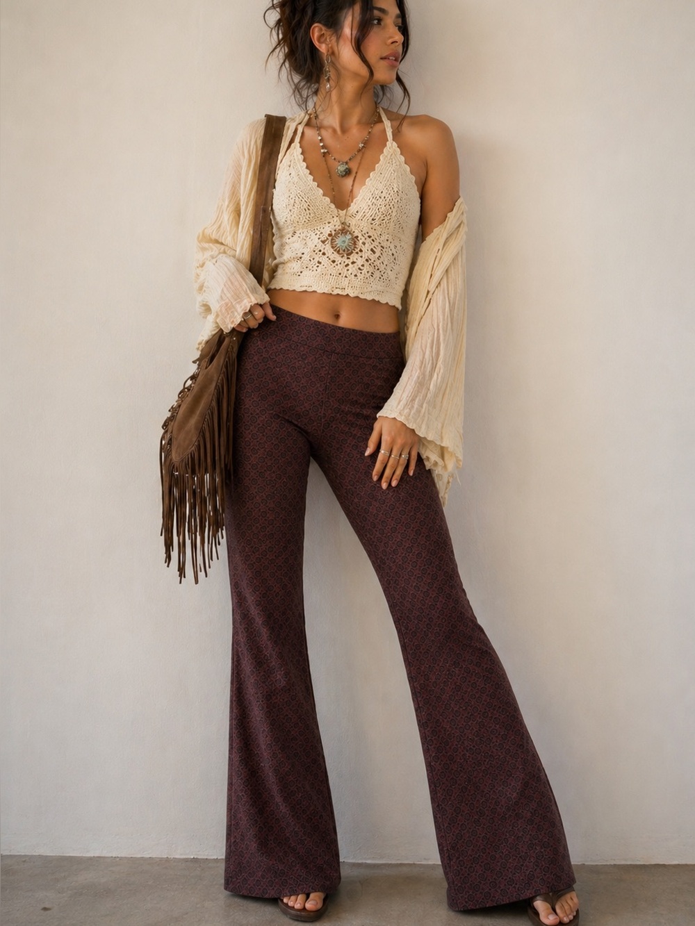 Avenue Montaigne Stretch Flare Pants | Size 8